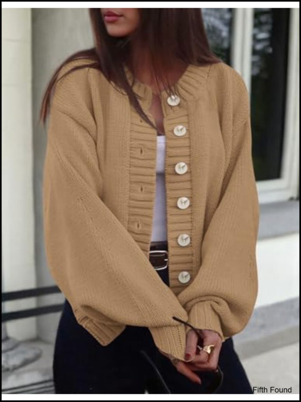 PRETTYGARDEN Women's Chunky Ribbed Knit Button Up Cardigan Sweater - Picture 2 of 6